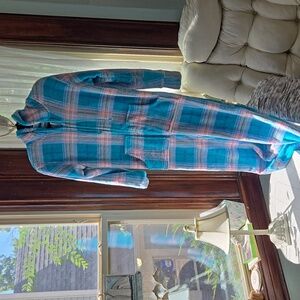 Medium fuzzy plaid hooded adult onesie! So comfy and cozy!